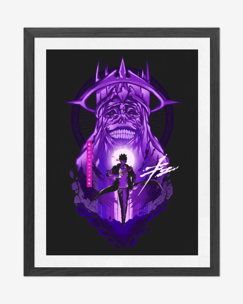 Cuadro decorativo Negro de Solo Leveling Monarca