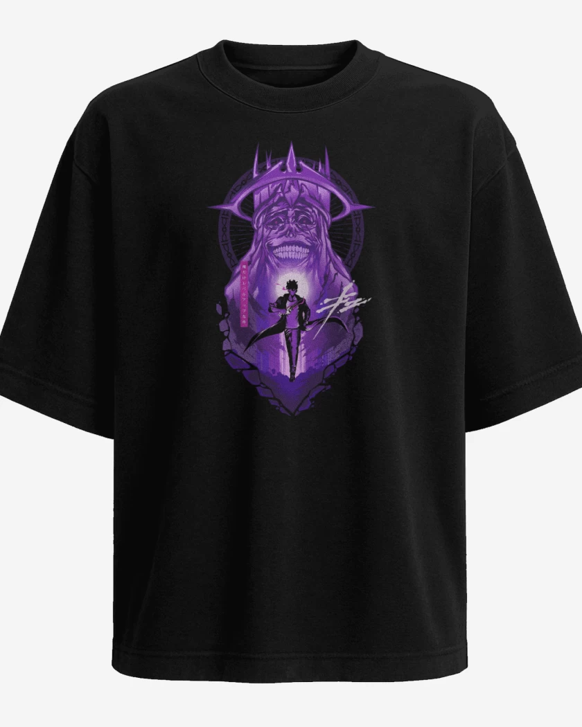 Polera Oversize Solo Leveling Monarca