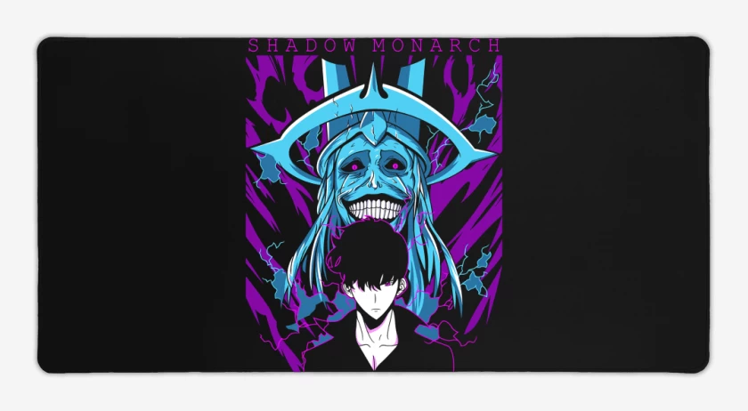 Mouse pad Gamer Negro de Solo Leveling Shadow
