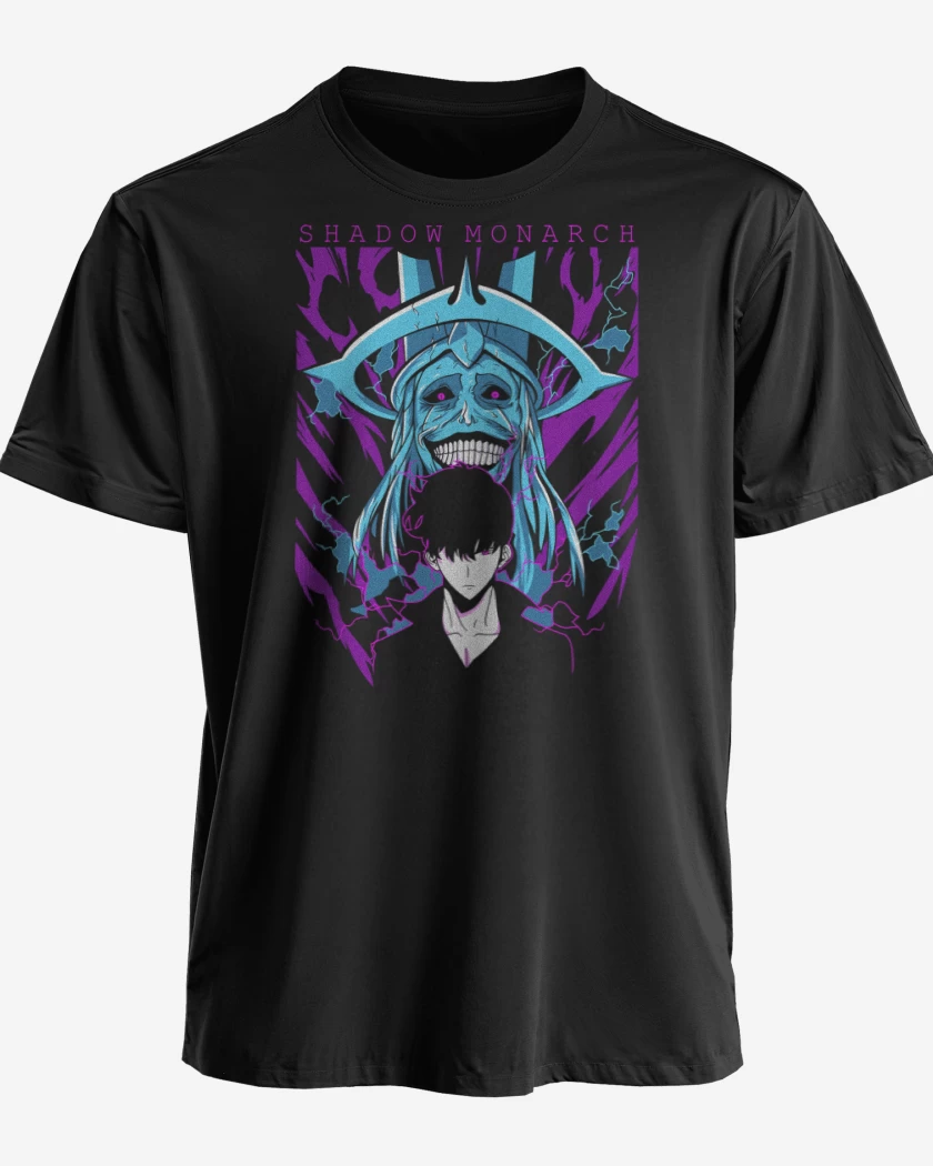 Polera premium Negro de Solo Leveling Shadow