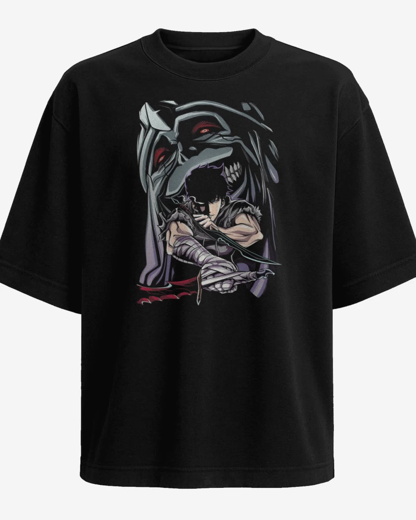 Polera Oversize Solo Leveling Shadow Monarch