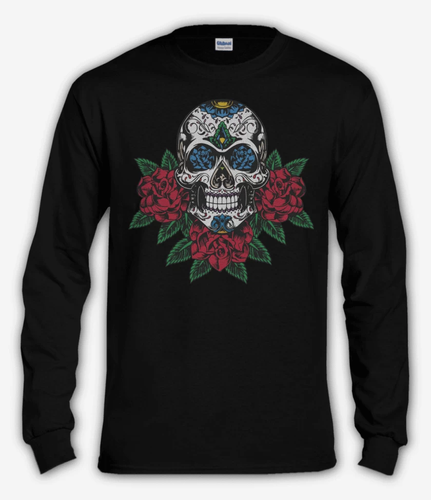 Polera manga larga Negro de Calaca 2 Color