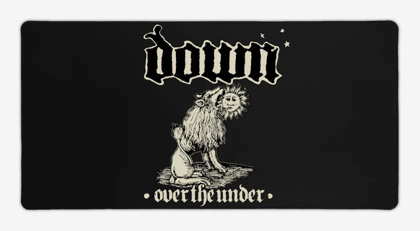 Mouse pad Gamer Negro de Down Over the under