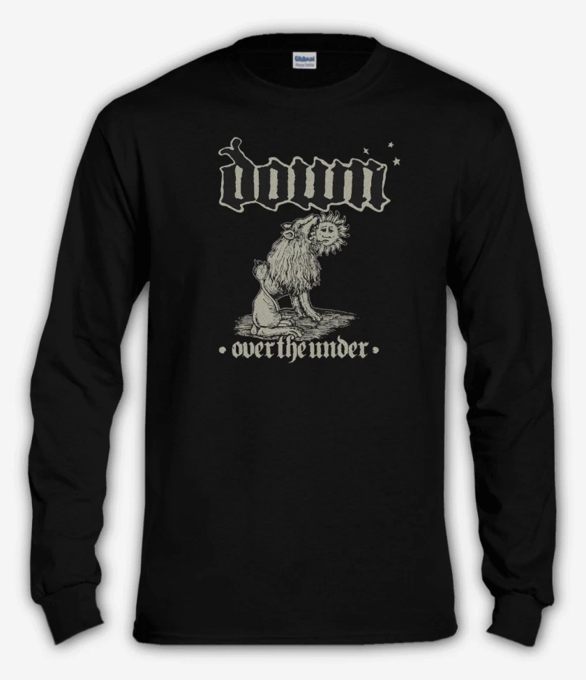 Polera manga larga Negro de Down Over the under