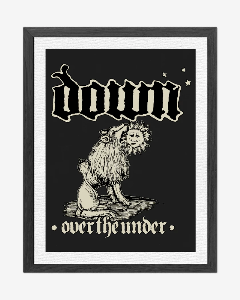 Cuadro decorativo Negro de Down Over the under