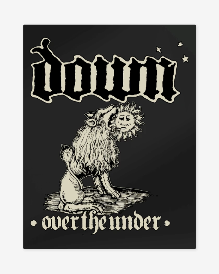 Print metalico Negro de Down Over the under