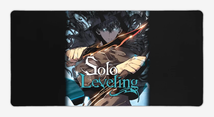 Mouse pad Gamer Negro de Solo Leveling fly