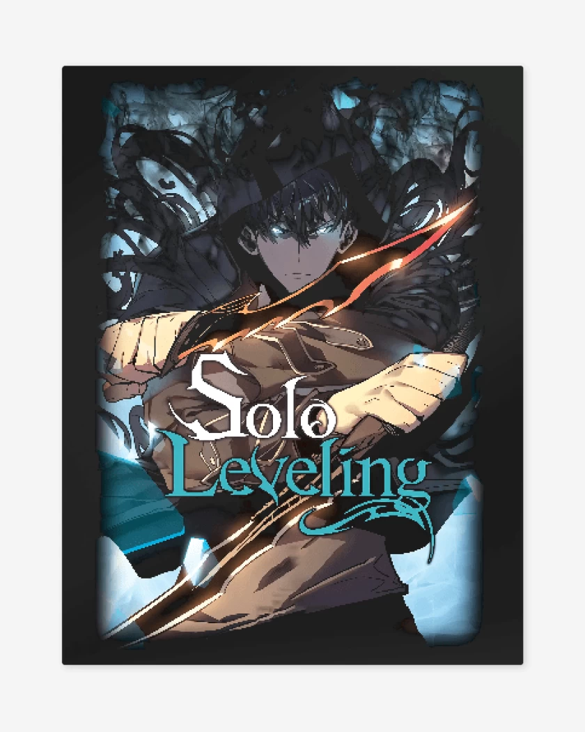 Print metalico Negro de Solo Leveling fly
