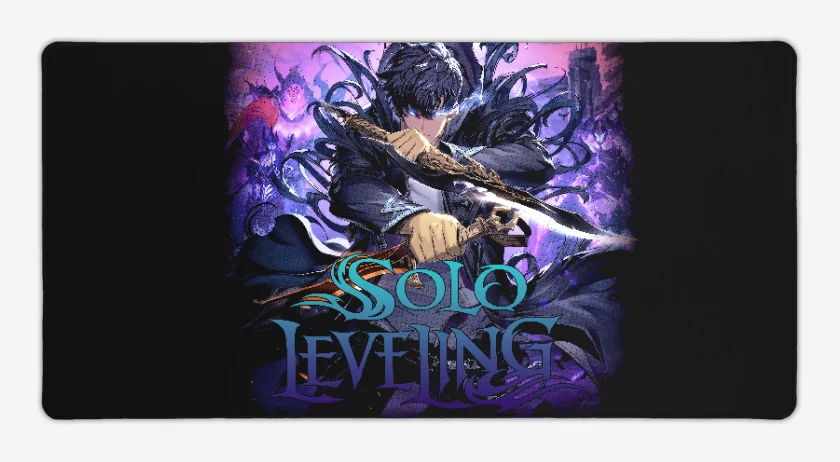 Mouse pad Gamer Negro de Leveling
