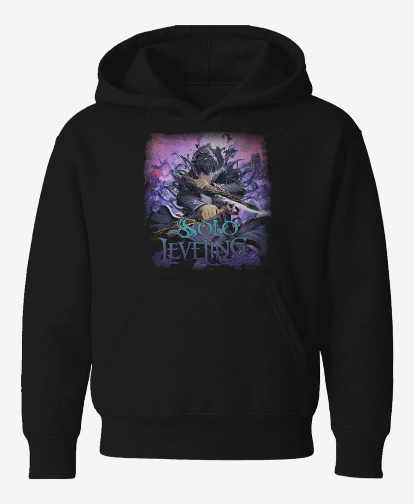 Poleron de niño Negro de Leveling