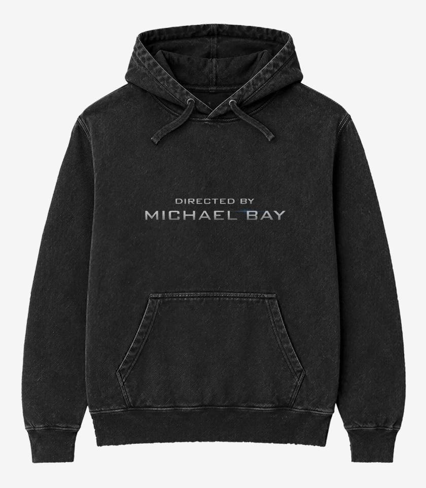Poleron Canguro Acid Wash Negro de Directed By