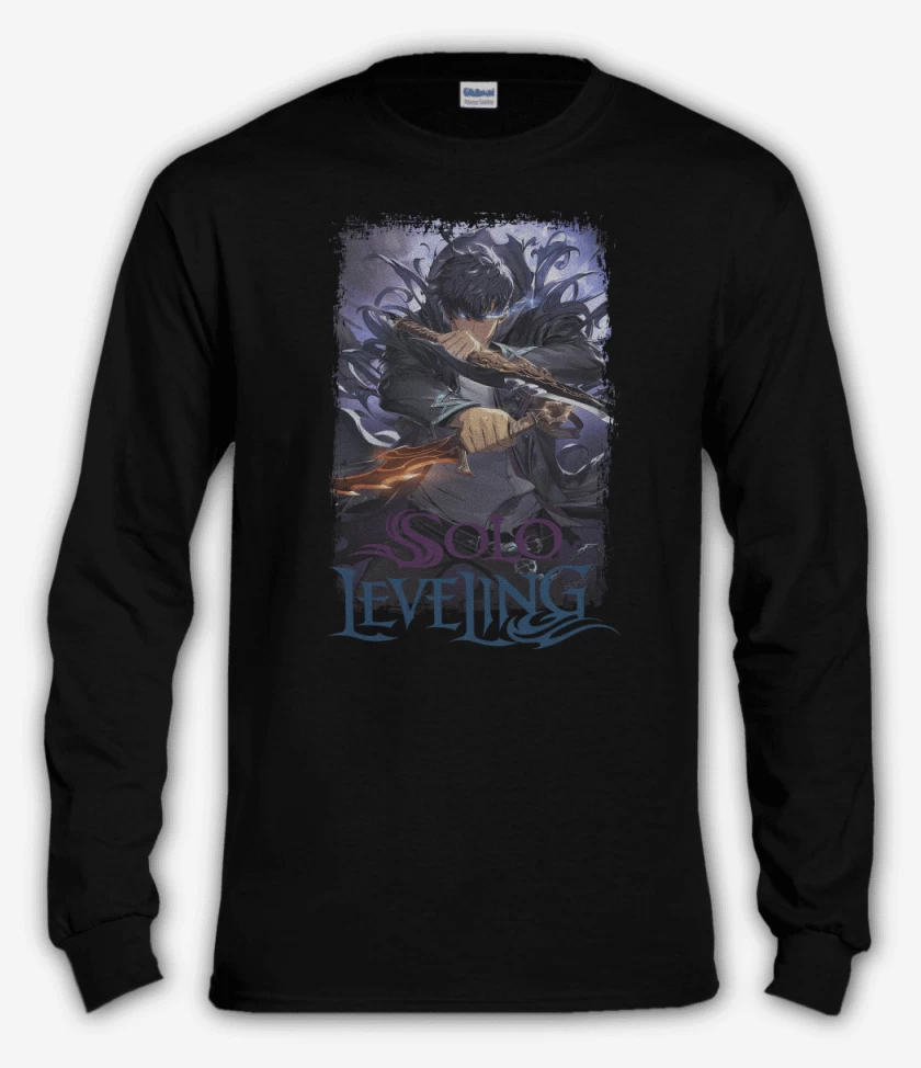 Polera manga larga Negro de Solo Lev