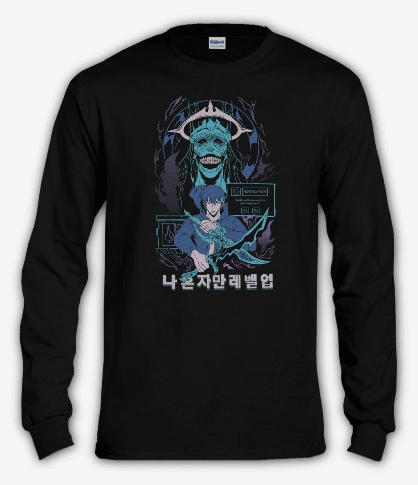 Polera manga larga Solo Leveling Sung Cazador