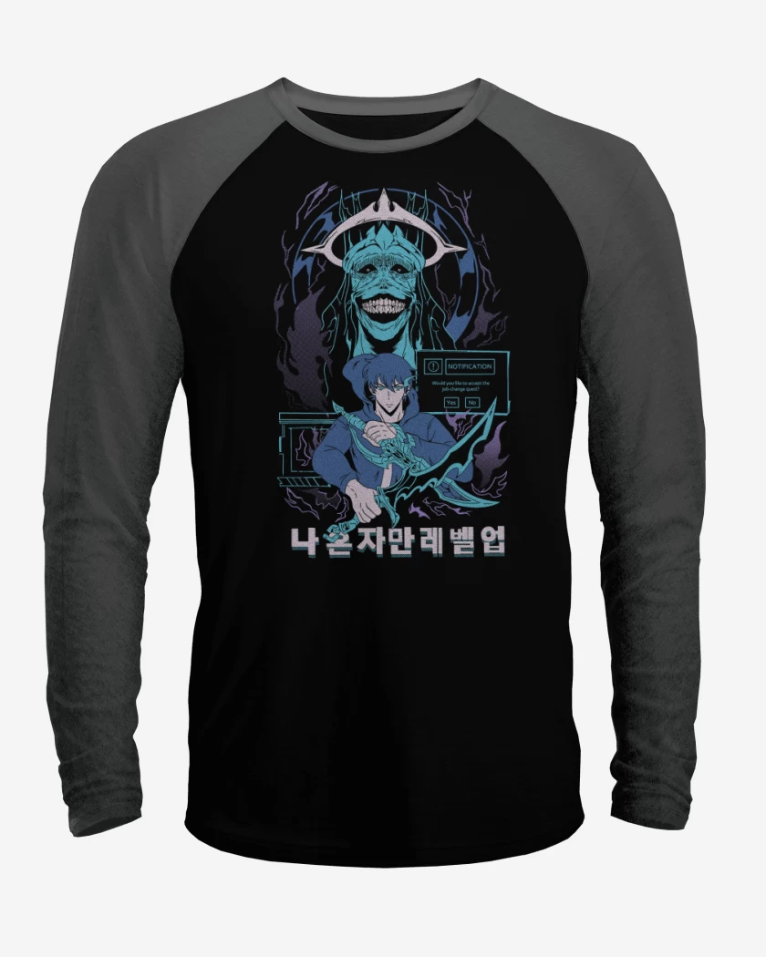 Polera Raglan Solo Leveling Sung Cazador