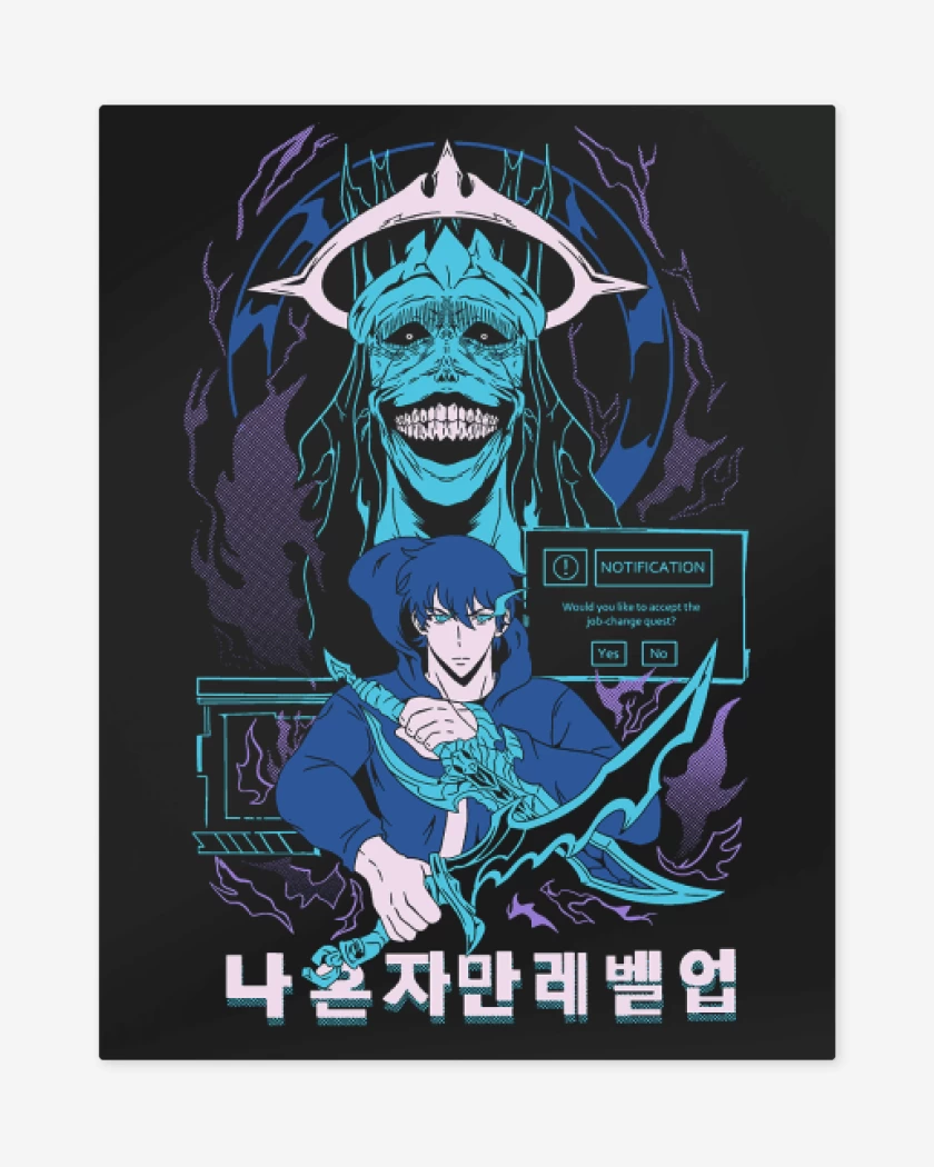 Print metalico Solo Leveling Sung Cazador