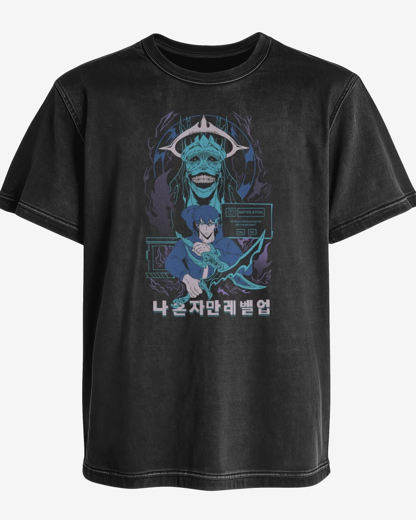 Polera desgastada Solo Leveling Sung Cazador