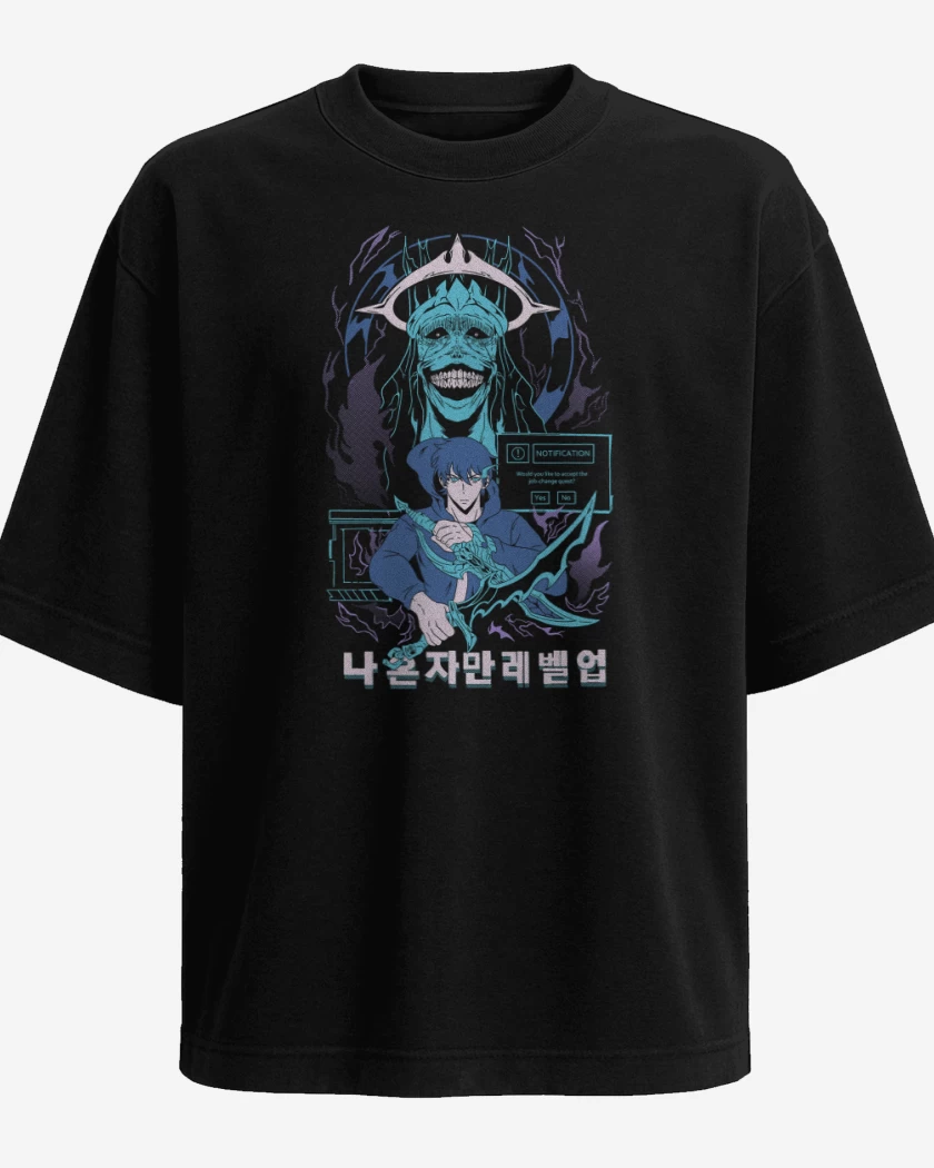 Polera Oversize Solo Leveling Sung Cazador