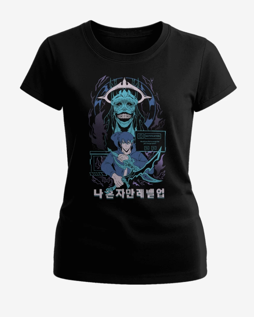 Polera de Mujer Solo Leveling Sung Cazador