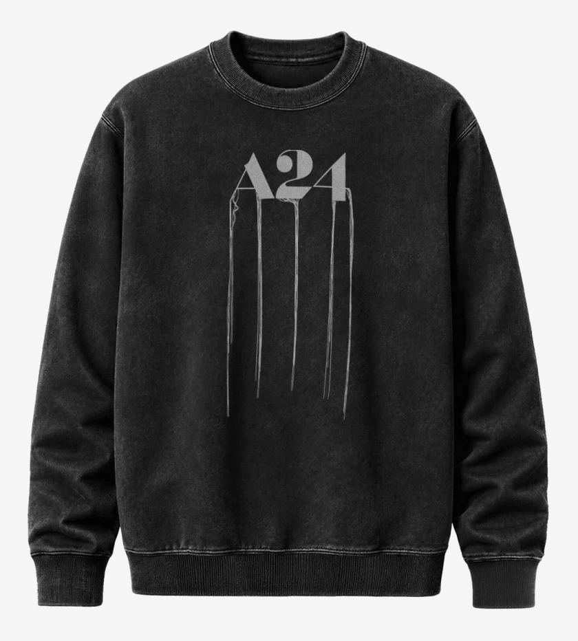 Poleron Polo Acid Wash Negro de Death Stranding A24