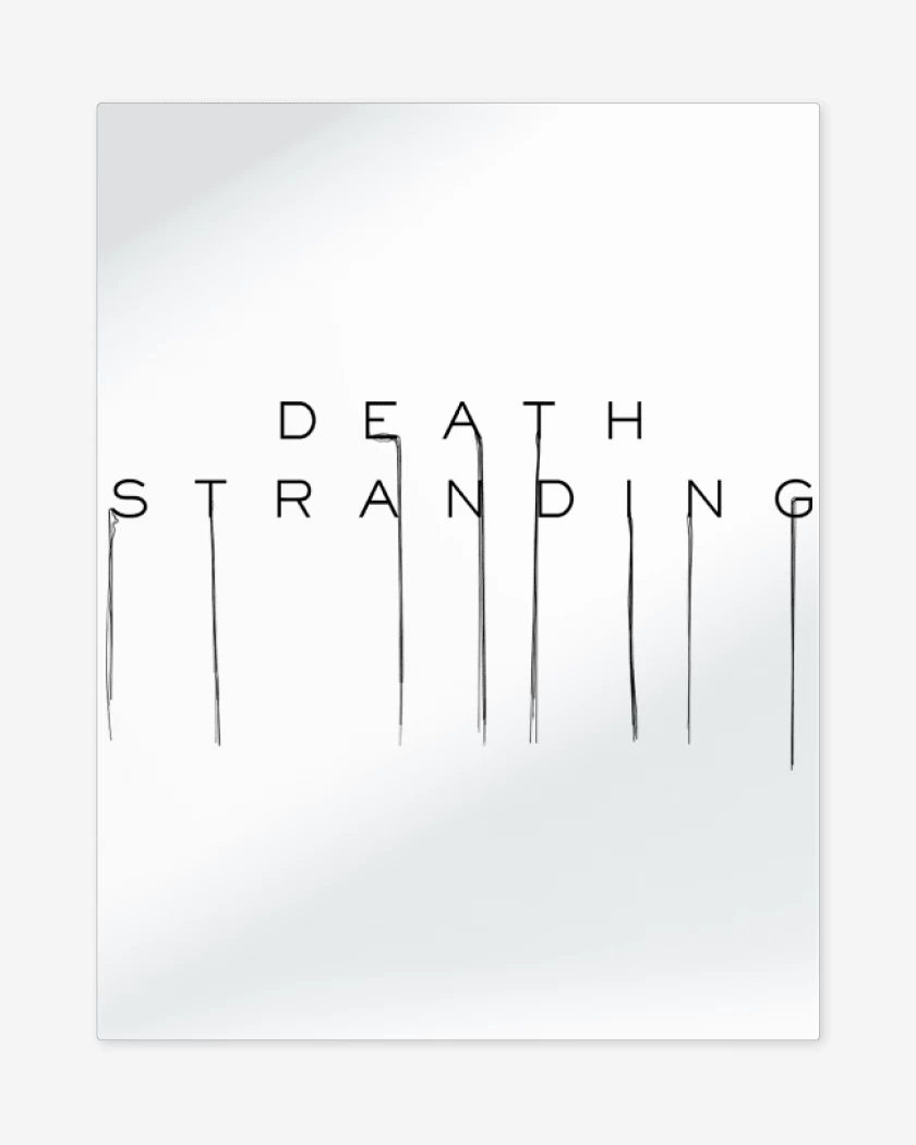 Print metalico Blanco de Death Stranding Logo