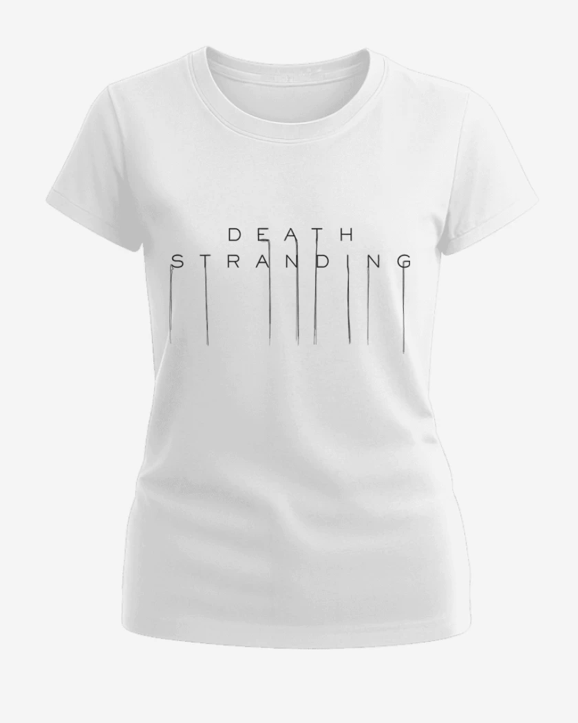 Polera de Mujer Blanco de Death Stranding Logo