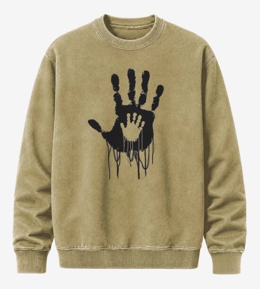 Poleron Polo Acid Wash Beige de Death Stranding Hands