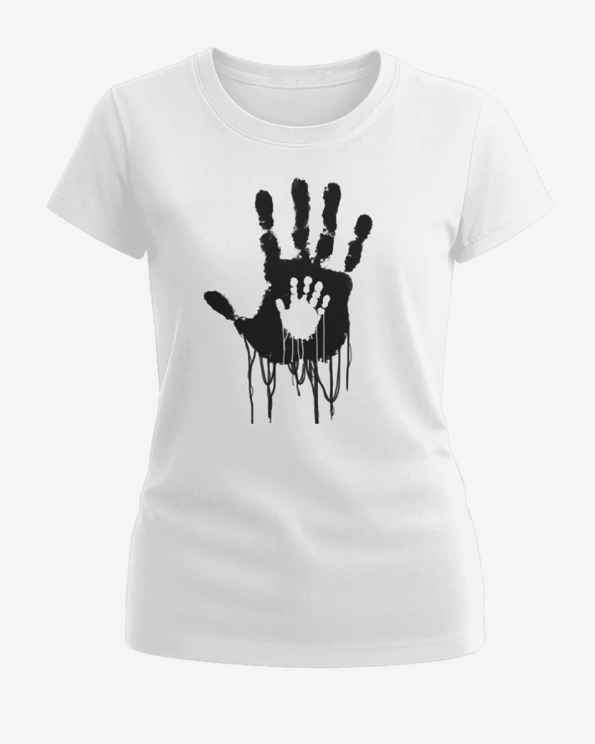 Polera de Mujer Blanco de Death Stranding Hands