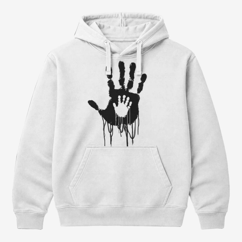 Polerón Canguro Blanco de Death Stranding Hands