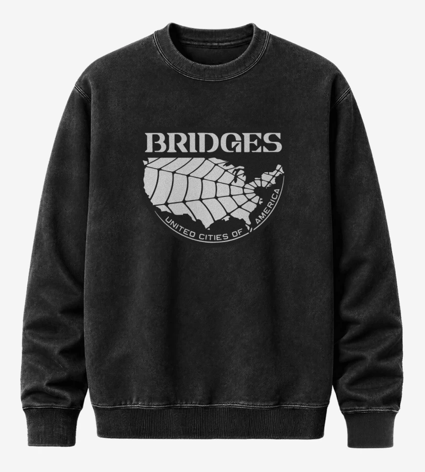 Poleron Polo Acid Wash Negro de DS Bridges