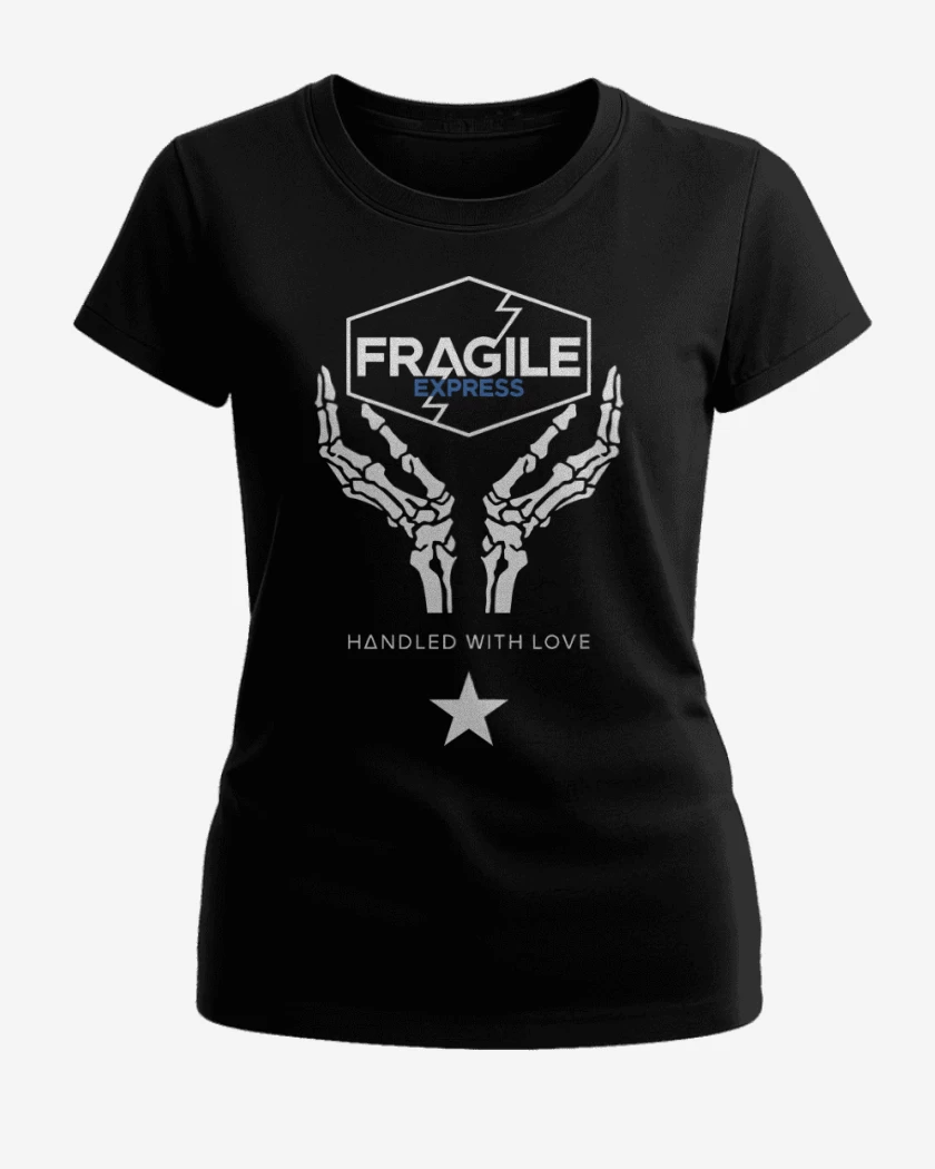 Polera de Mujer Negro de Death Stranding Fragile 