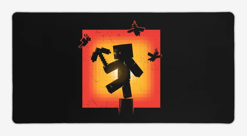 Mouse pad Gamer Negro de Karate Steve