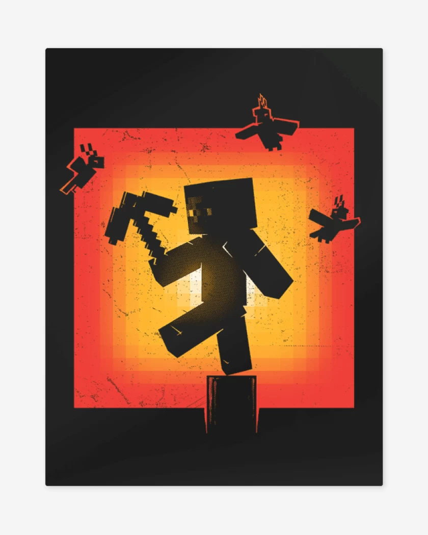 Print metalico Negro de Karate Steve