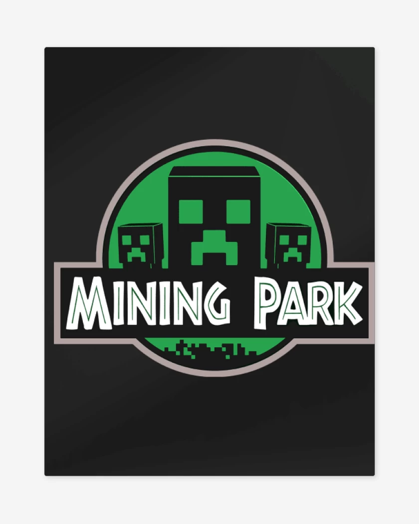 Print metalico Negro de Mining Park