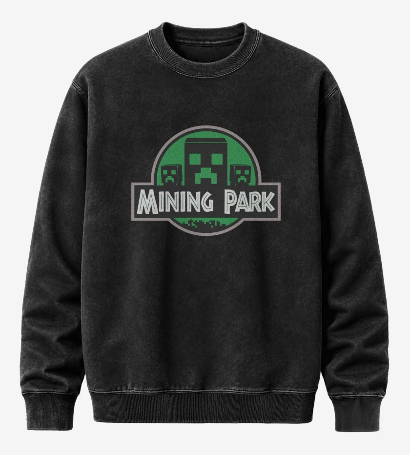 Poleron Polo Acid Wash Negro de Mining Park
