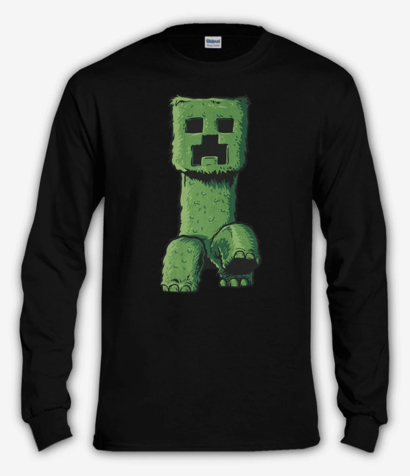 Polera manga larga Negro de Creeper Craft