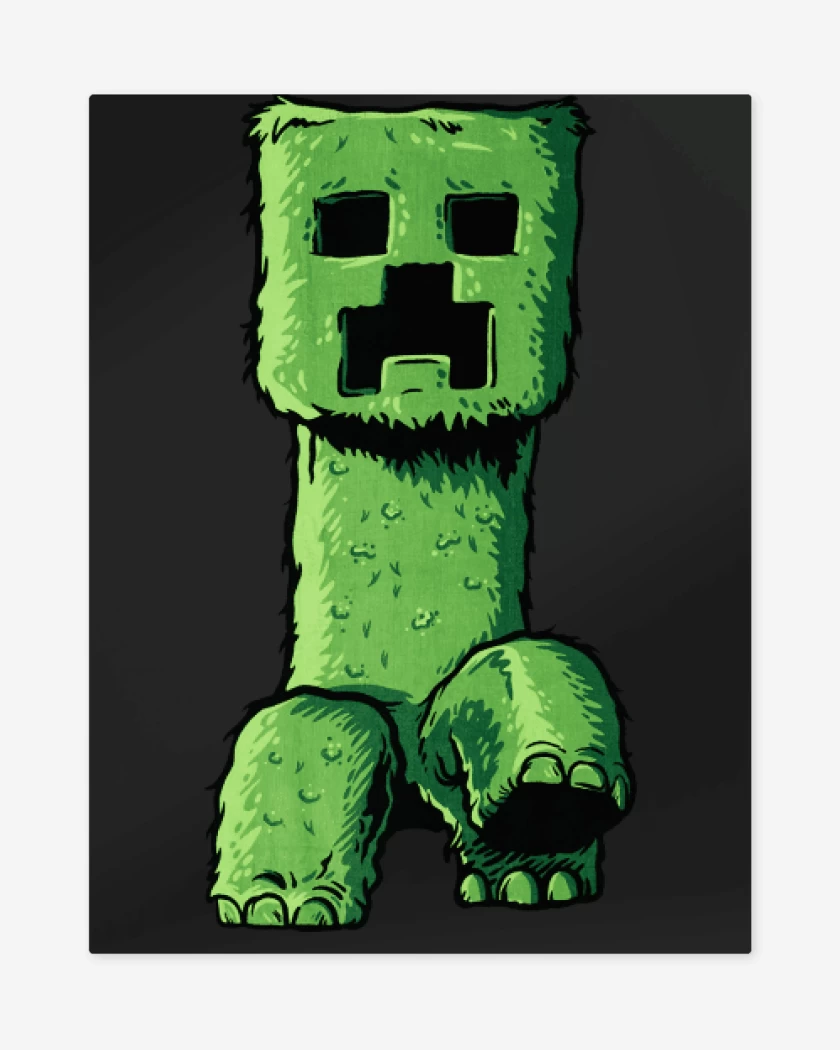 Print metalico Negro de Creeper Craft