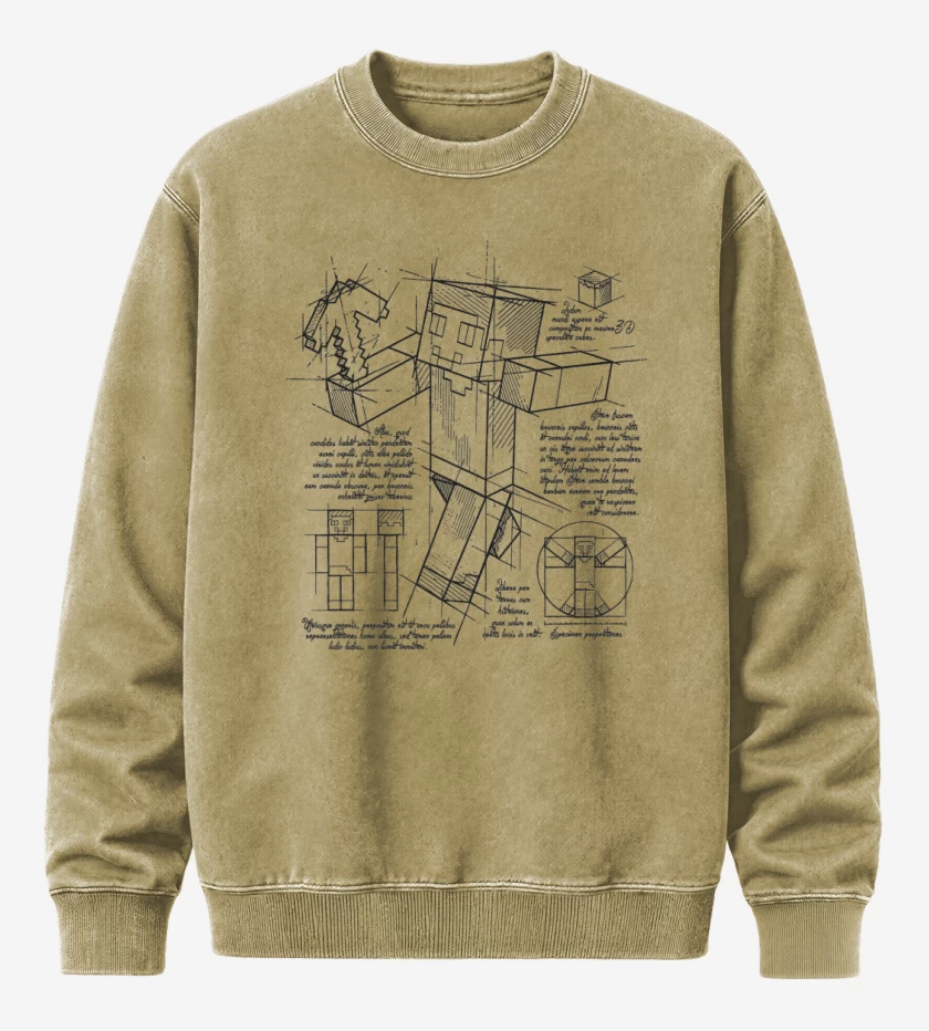 Poleron Polo Acid Wash Beige de Plano de Steve 