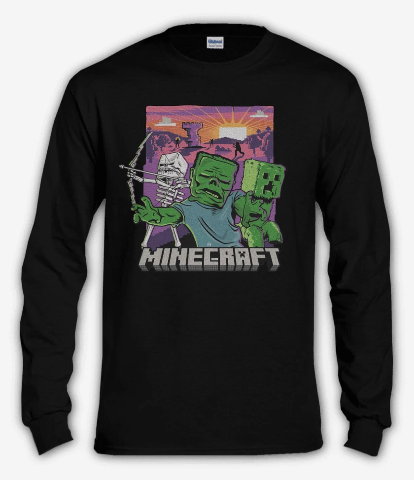 Polera manga larga Minecraft Movie