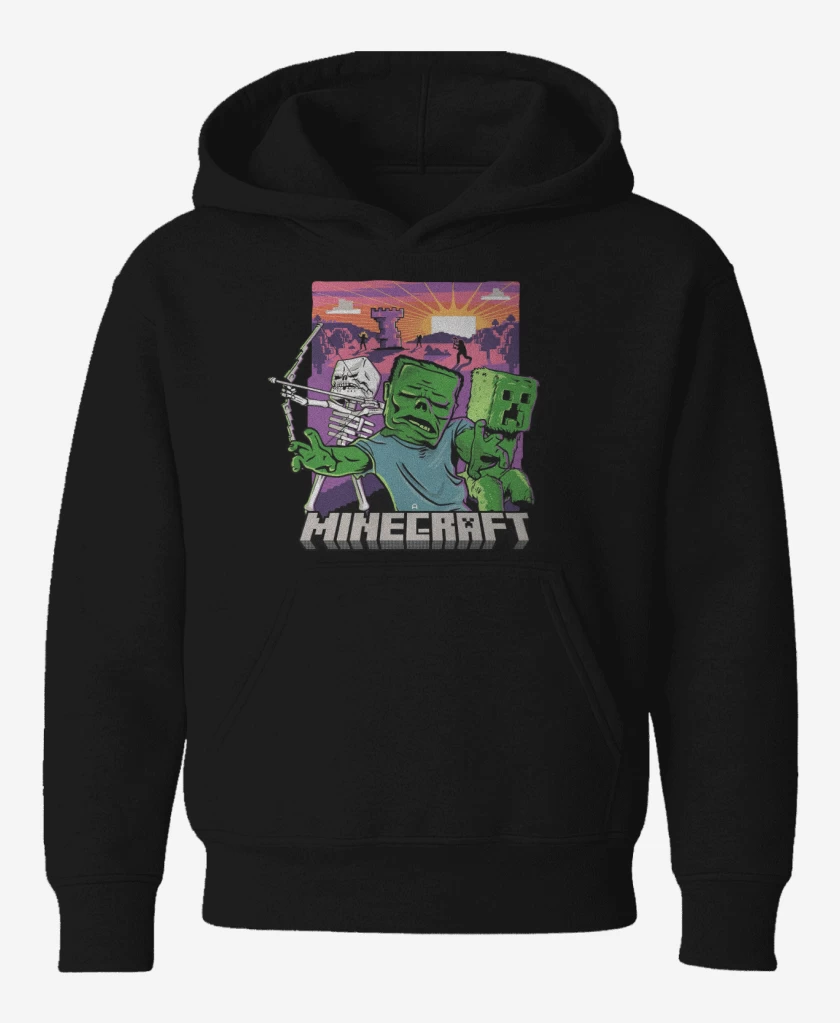 Poleron de niño Negro de Minecraft Movie