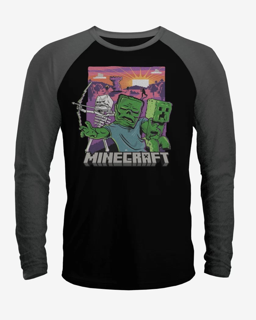 Polera Raglan Minecraft Movie