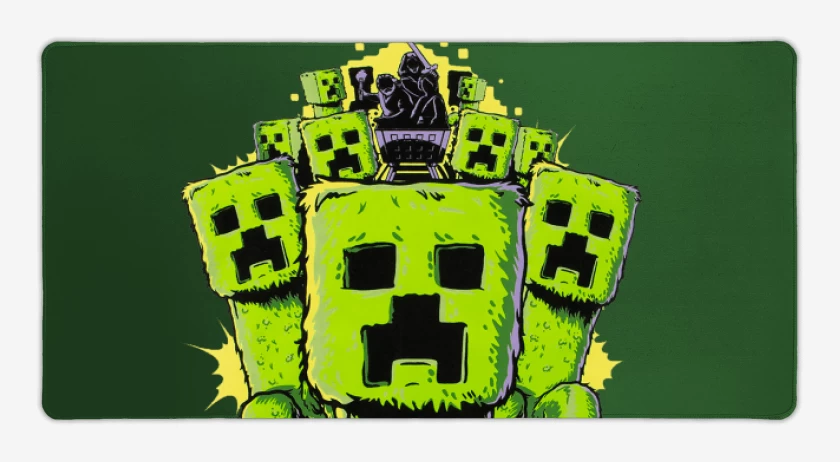 Mouse pad Gamer Verde jade de Creepers 