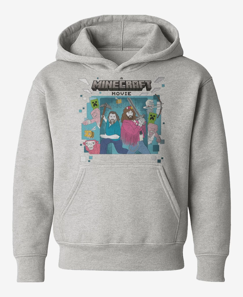 Poleron de niño Gris Melange de Minecraft La Pelicula