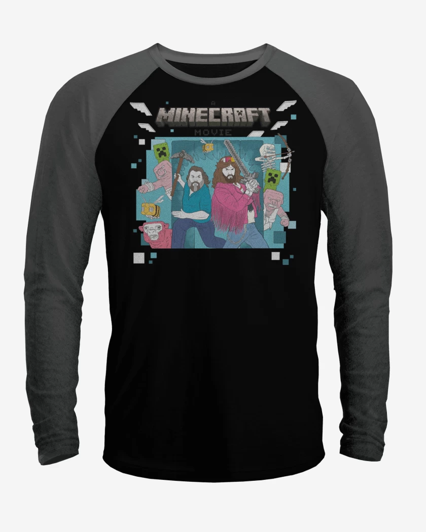 Polera Raglan Minecraft La Pelicula
