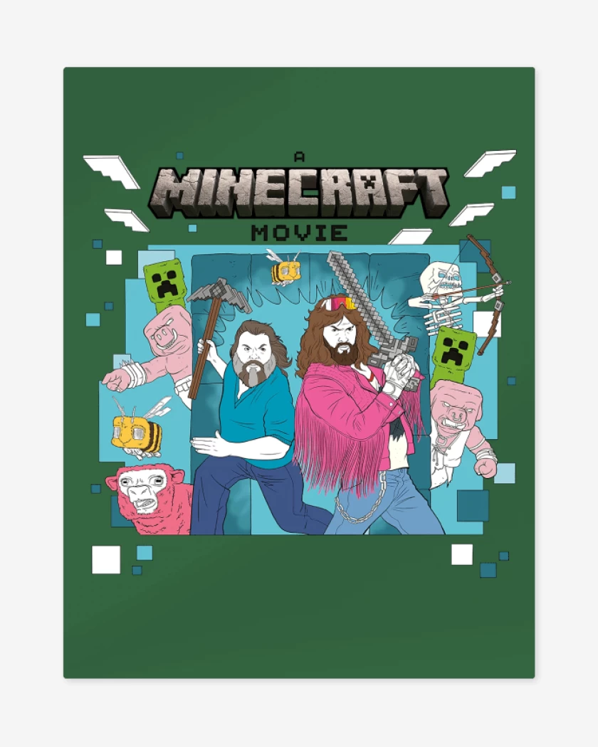 Print metalico Verde jade de Minecraft La Pelicula