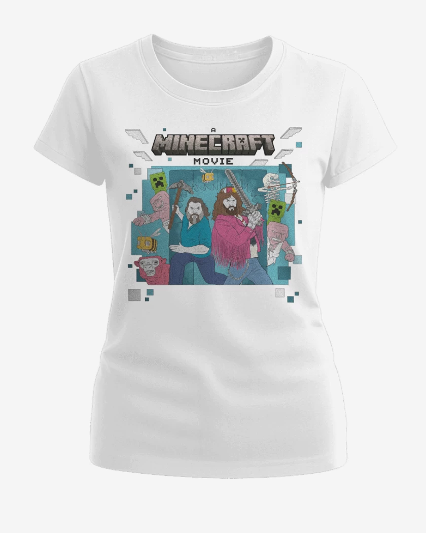 Polera de Mujer Blanco de Minecraft La Pelicula