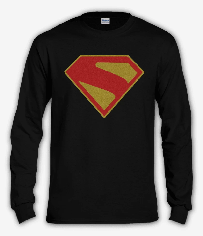 Polera manga larga Negro de Superhombre 2025