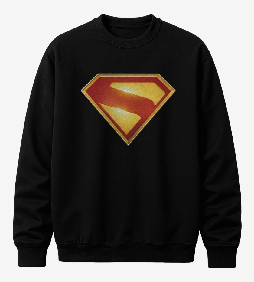 Poleron polo Negro de Superman 2025