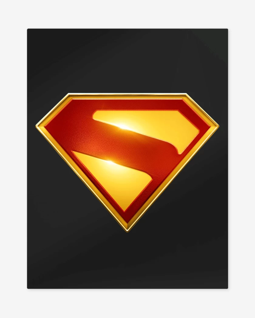 Print metalico Negro de Superman 2025
