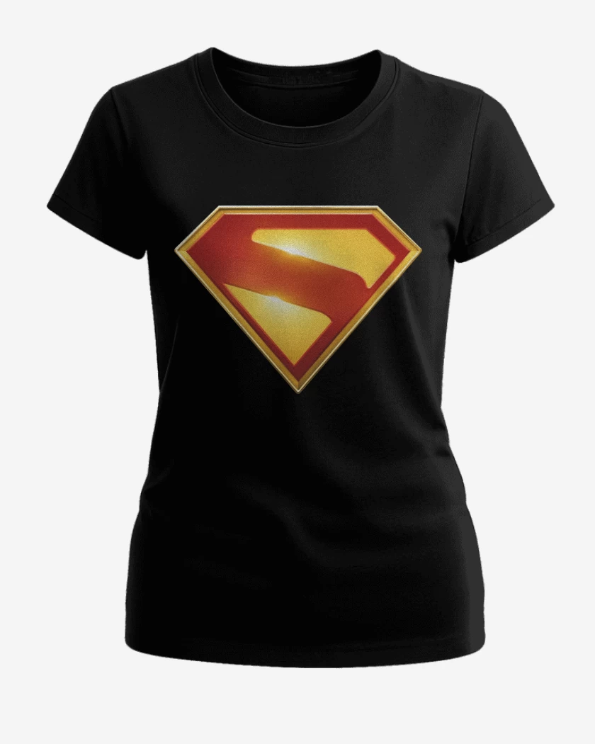 Polera de Mujer Negro de Superman 2025