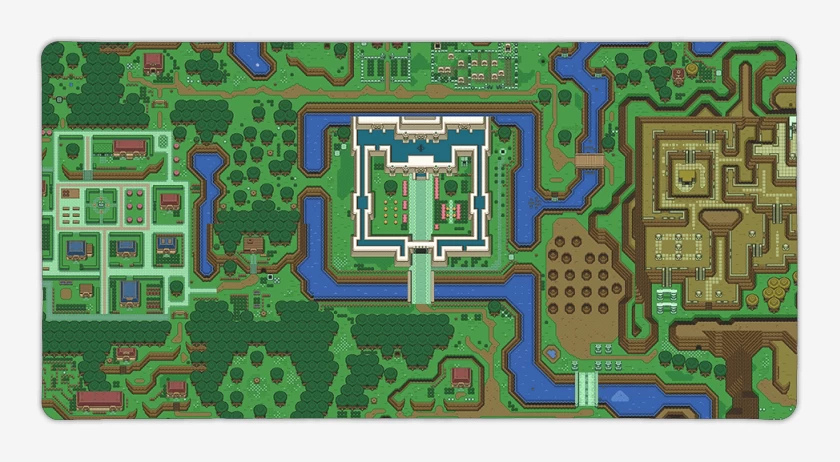 Mouse pad Gamer Negro de Zelda bits
